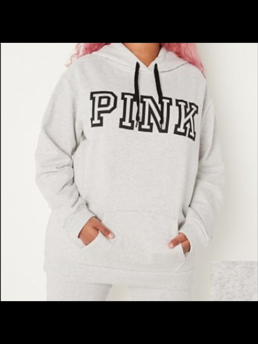 PINK Victoria's Secret Cozy Pullover Hoodie - Light Gray
